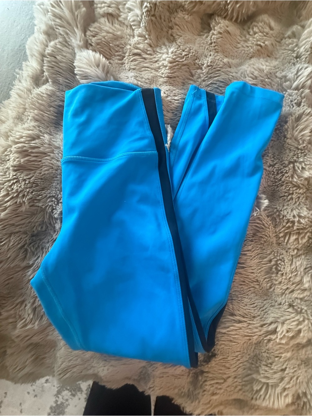 Splits59 riviera blue with black stripe leggings